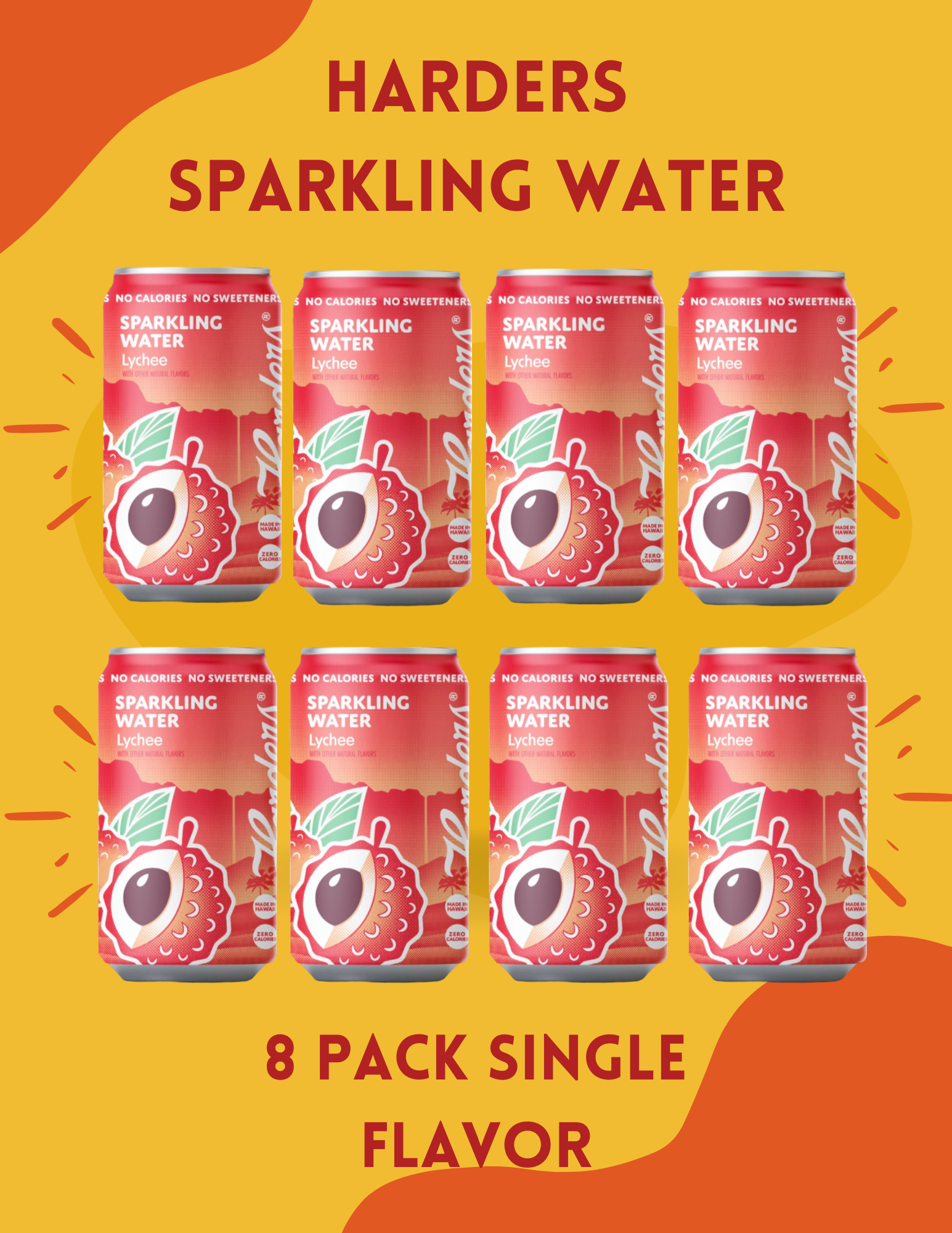 Sparkling Water 8 Pack Single Flavor (FREE U.S. SHIPPING)