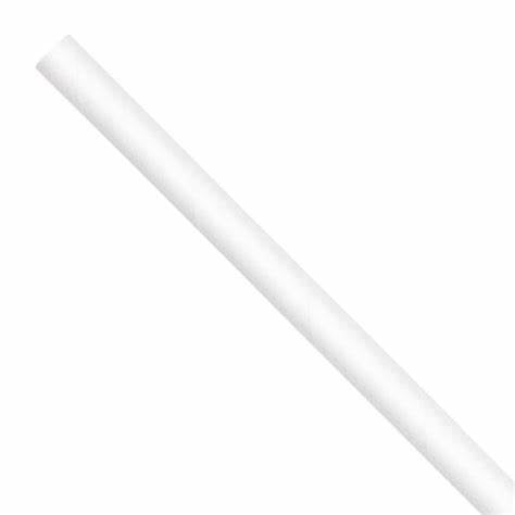 A picture of a single paper white straw