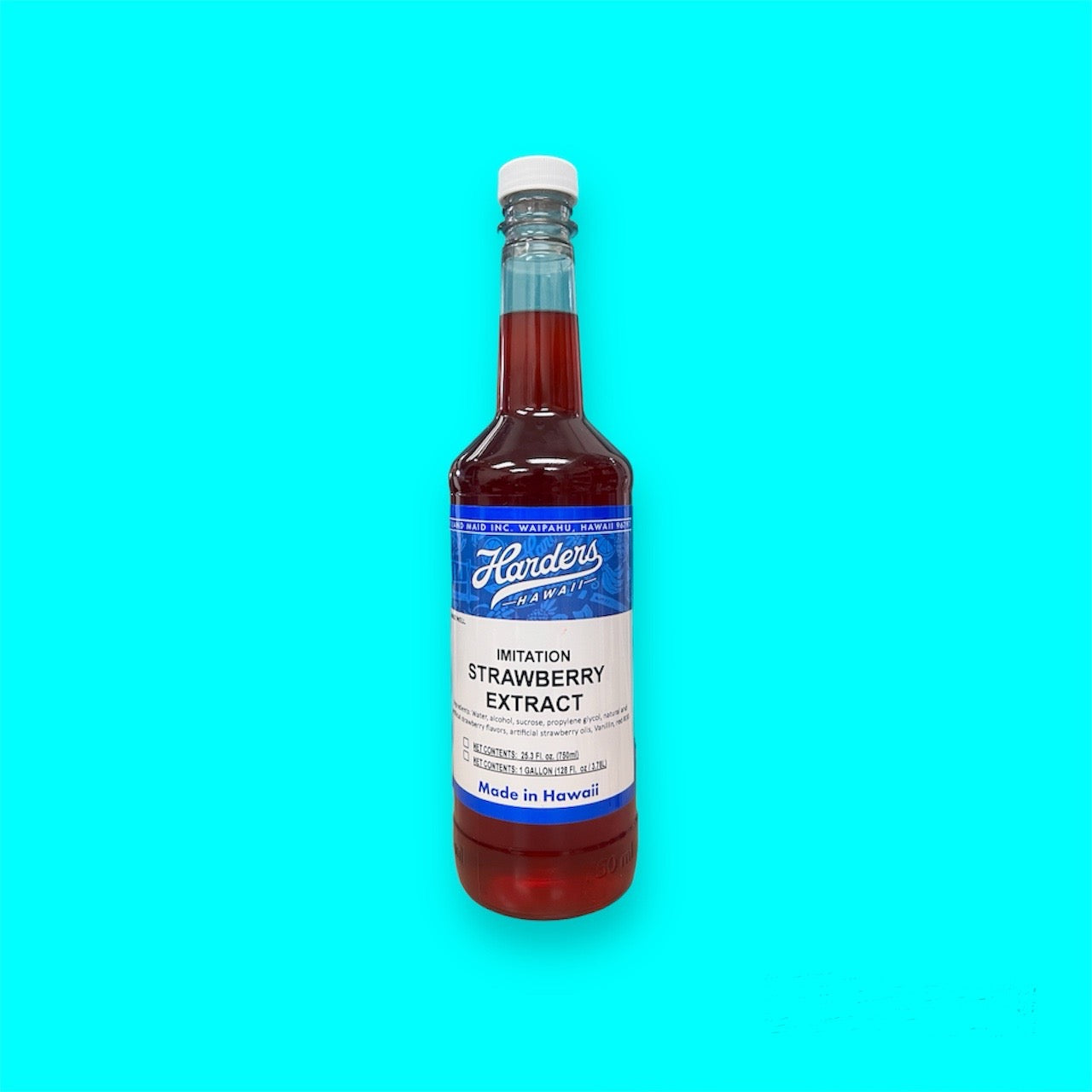picture of a single 25oz size Harders Strawberry Extract (as an example)