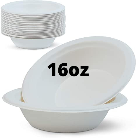 COMPOSTABLE 16oz PAPER BOWL (1000/CASE)