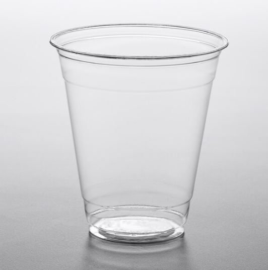 picture of a sample of the compostable clear 12 oz cup