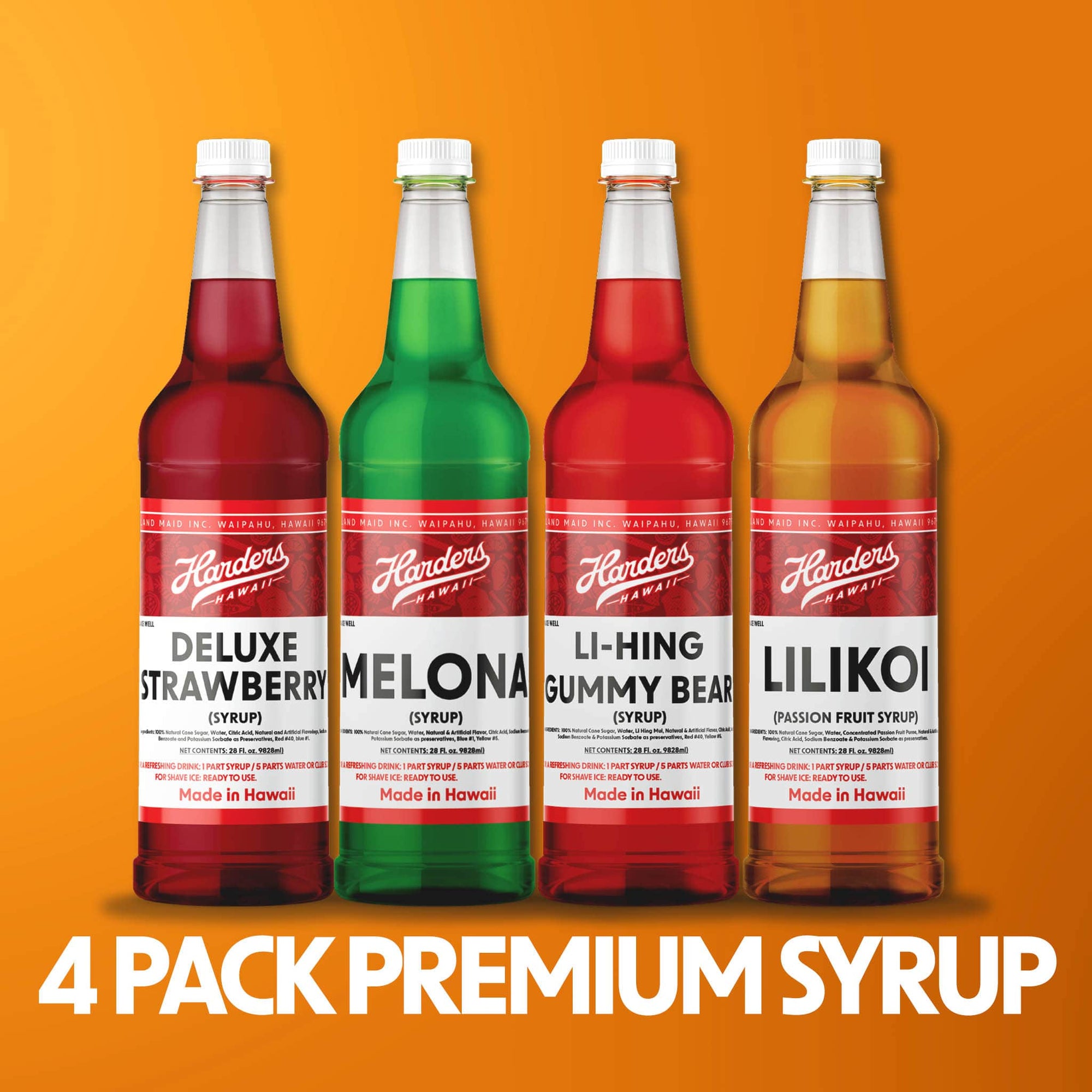 4 PACK PREMIUM SYRUP (4-25oz bottles)