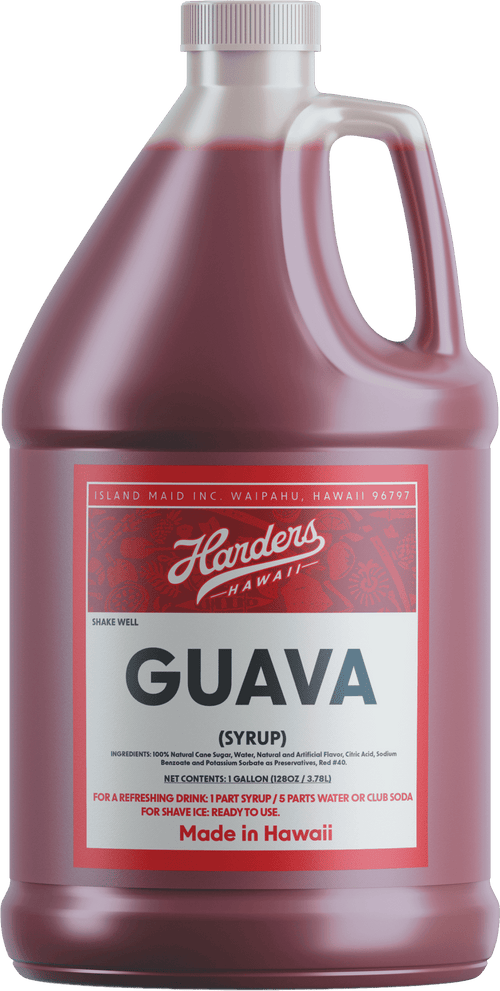 Guava syrup gallon for shave ice and various beverages