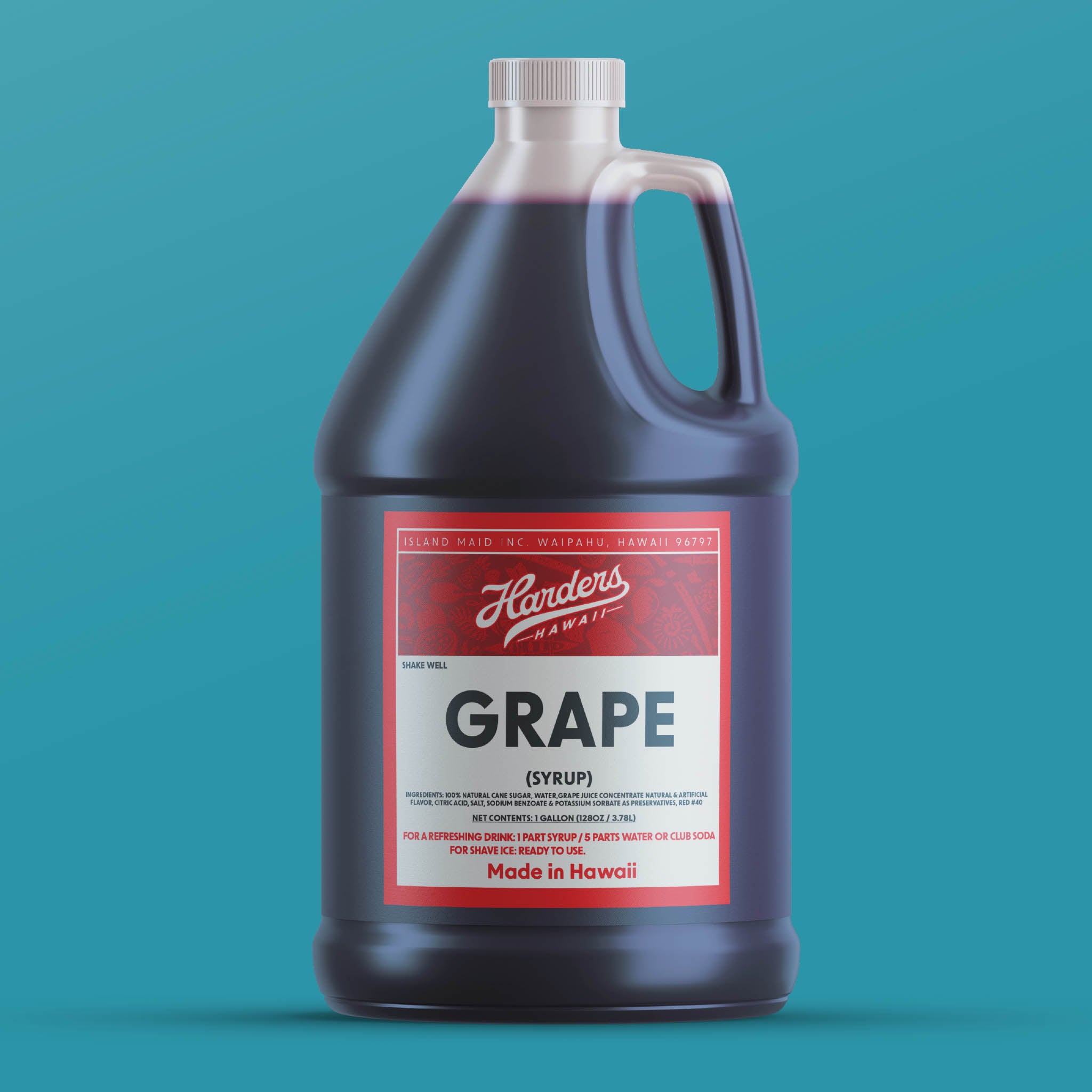 Grape Simple Syrup PREMIUM SYRUPS (Gallon) – hardershawaii